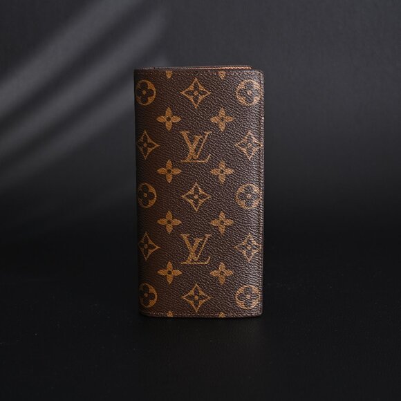 Men's Classic Brown Presbyopia Folding Wallet Long Wallet - Picture 1 of 10